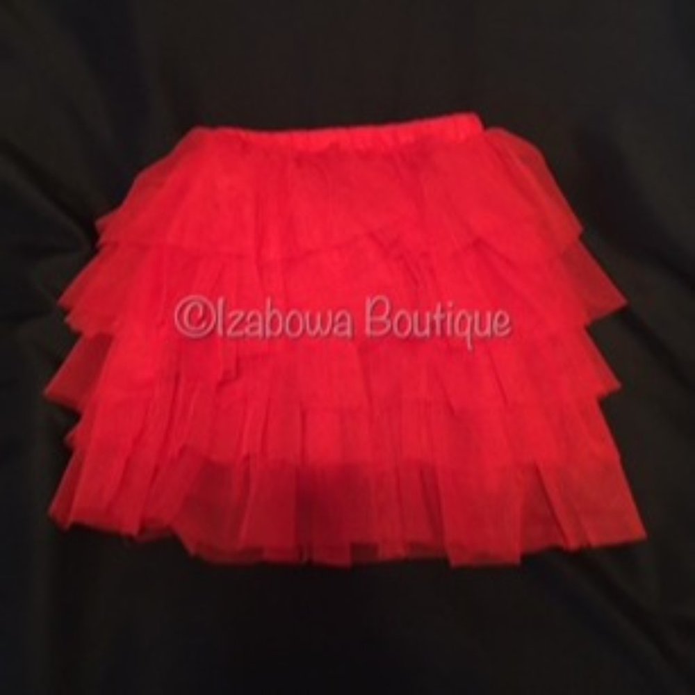 Red Tulle Fancy Skirt  (2)  FANRL  NWT Boutique